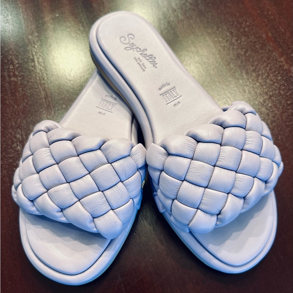 Seychelles Italian Made Braided Slide Sandals - Lavender